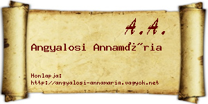 Angyalosi Annamária névjegykártya
