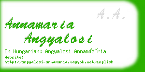 annamaria angyalosi business card